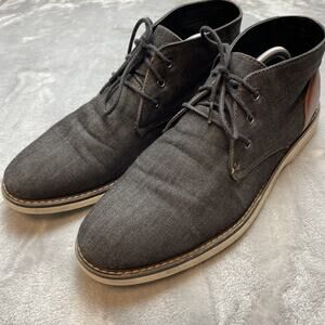 Madden  M-Dolyn Denim Chukka Boots Mens 12M Blue Canvas Lace Up Hipster Shoes‎